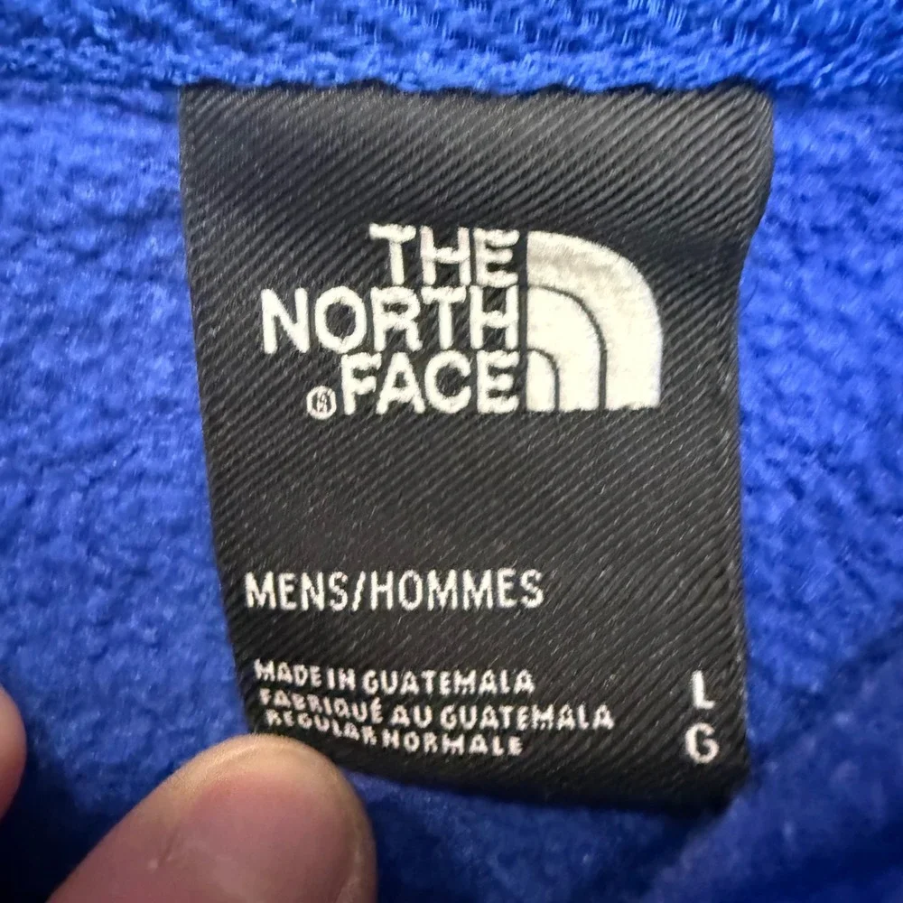 The North Face Mens‎ Hoodie Blue Logo Pullover Size L